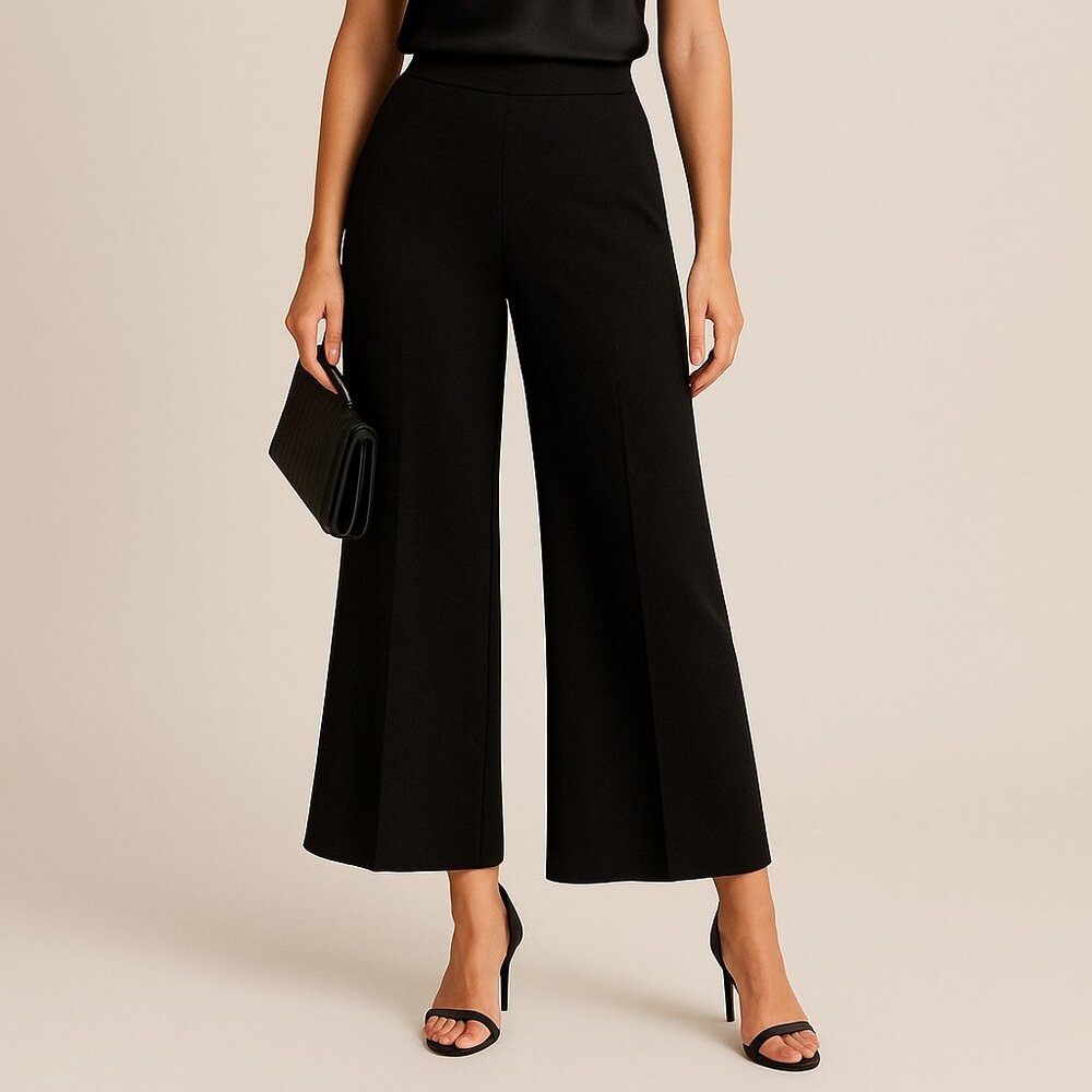 Kohl’s Croft & Barrow Black Wide-Leg Pants Women’s Size L